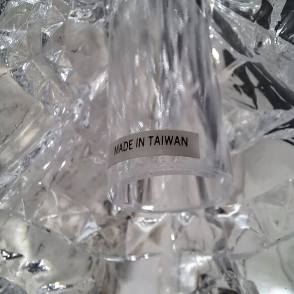 Clear Angel Playing Horn Tree Topper Acrylic Wings Christmas Decor 90s VTG 9.25" - Picture 5 of 10